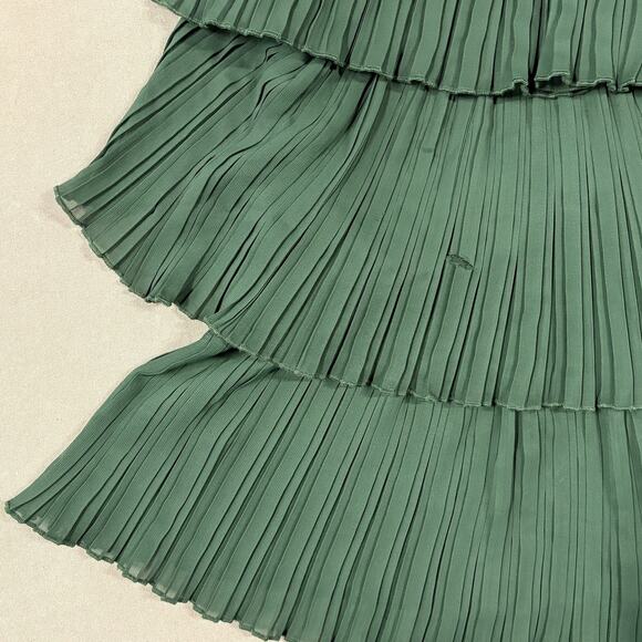 Lovers and Friends‎ Green Pleated Strapless Dress Size S Women’s Prom Wedding - Picture 9 of 14